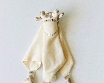 Organic Baby Lovey Security Blanket Cuddle Cloth - Giraffe
