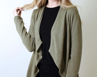 Eco-chic Knit Waterfall Sweater 