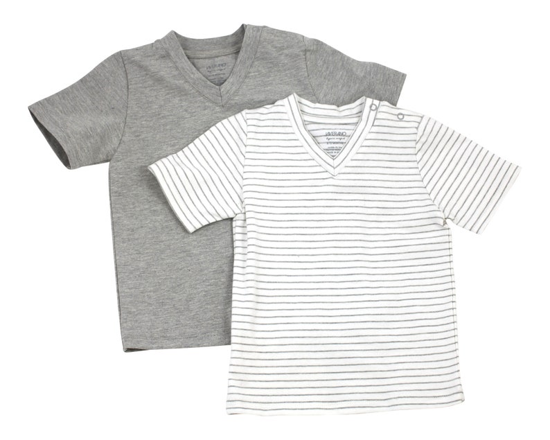 Organic Cotton Jersey Baby V Neck Tee Shirt SHORT SLEEVE Etsy