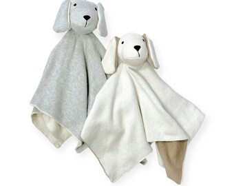 Puppy Dog Organic Baby Lovey Security Blanket Cuddle Cloth (2 colors)