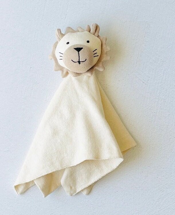 Organic Baby Lovey Security Blanket Cuddle Cloth Lion Etsy Canada
