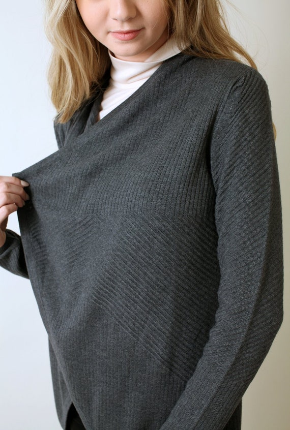 Eco-chic Knit Waterfall Sweater Cardigan Wrap Topper Organic - Etsy