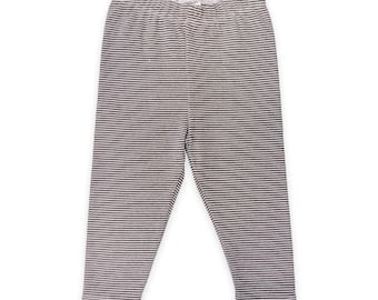 Baby Stripe Legging Pants, UNISEX, Organic Cotton, Super Soft, Cute, Lightweight, Cozy, Eco-Friendly