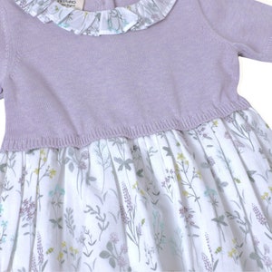 SALELavender Floral Sweater Dress & Tights 2pc Set Super Soft, Comfy, Cute, Eco-friendly image 6