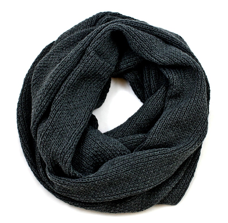 Men's Knit Infinity Scarf 8 Colors 100% Organic Cotton - Etsy