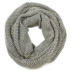 Men's Knit Infinity Scarf 8 Colors, 100% Organic Cotton, Super Soft, Lightweight, Chunky, Thick, Warm, Cozy, Breathable, Eco-Friendly Olive / Beige Mix