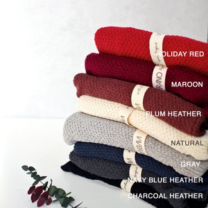 Men's Knit Infinity Scarf 8 Colors, 100% Organic Cotton, Super Soft, Lightweight, Chunky, Thick, Warm, Cozy, Breathable, Eco-Friendly image 5