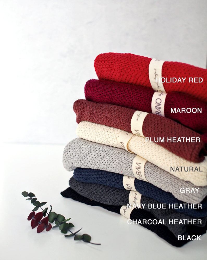 Men's Knit Infinity Scarf 8 Colors, 100% Organic Cotton, Super Soft, Lightweight, Chunky, Thick, Warm, Cozy, Breathable, Eco-Friendly image 5