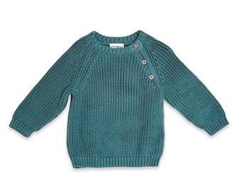 Classic Chunky Knit Baby Pullover Sweater (Organic Cotton)