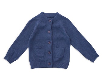 SALE-Heather Baby Button Cardigan Sweater, 100% ORGANIC COTTON, Comfy, Cozy, Lightweight, Luxurious