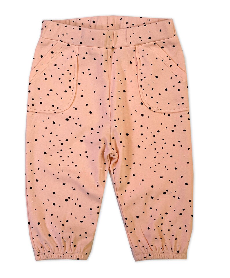 100 Organic Cotton Jersey Baby JOGGER PANTS Pebble Dot Print Etsy