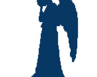 No parpadees: patrón de ganchillo de mosaico con superposición digital
