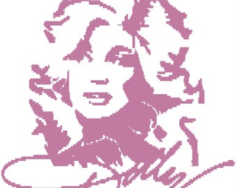 Dolly: patrón de ganchillo de mosaico con superposición digital