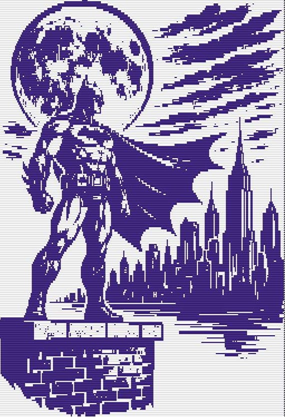 The Defender of Gotham (overlay mosaic crochet pattern)