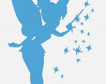 Folletto volante (schema all'uncinetto a mosaico sovrapposto)