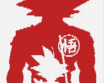 Postać z anime (wzór na szydełku z mozaiką)