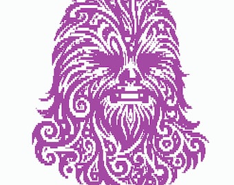 Alienígena alto y peludo (patrón de ganchillo de mosaico superpuesto)