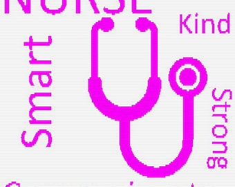 Nurse: digital overlay mosaic crochet pattern