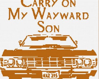 Carry On My Wayward Son: wzór na narzutę z mozaiki szydełkowej