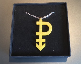 3D printed LGBTQ+ Pansexual symbol necklace
