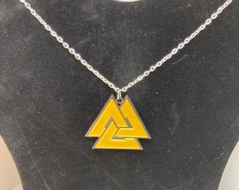 3D Printed Valknut Necklace, Valknut Keychain, Keyring