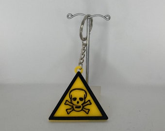 3D Printed Warning Symbol Keyring