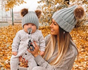 matching hats mom and baby
