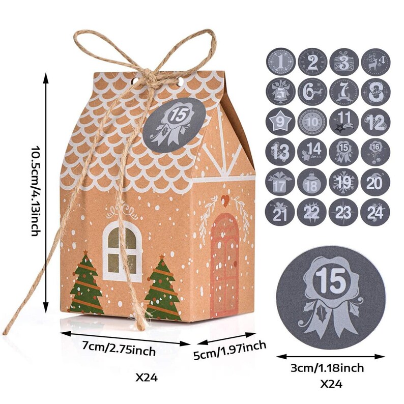 Advent Calendar Gift Box 24 Christmas Countdown Make Your Own Etsy