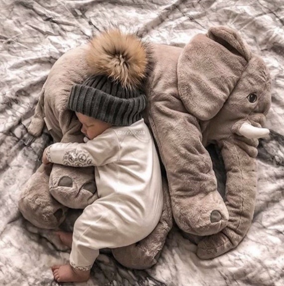 plush elephant pillow toy