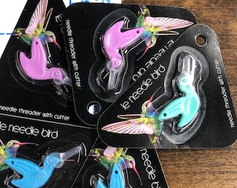 hummingbird needle threader + cutter, shipping inc.