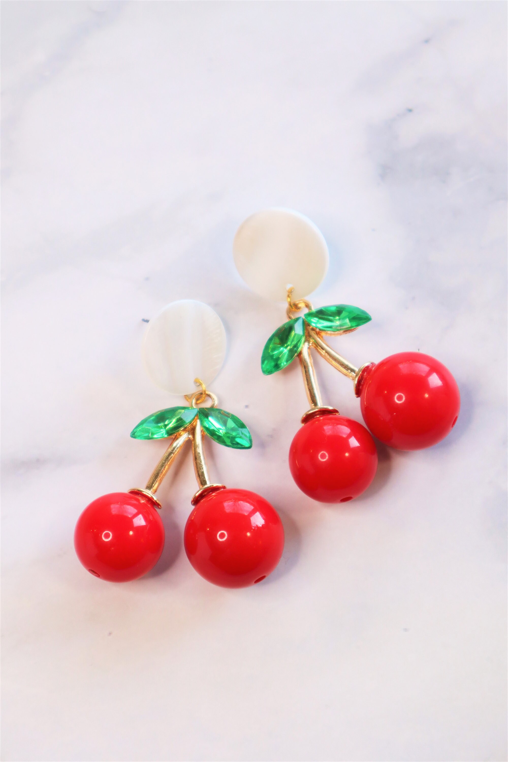 Cherries earrings Cherry Earrings Statement Earrings Etsy