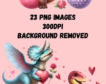 Alla hjärtans dag dinosaurie Clipart