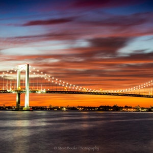 Throgs Neck Bridge, fine art print, nyc, long exposure, night shot, New York, Sunet, Colors, Sky, Throgs Neck Bridge photo, wall art