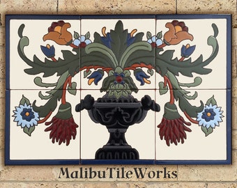 Potted Plant - Art Tile Mural -Unmounted