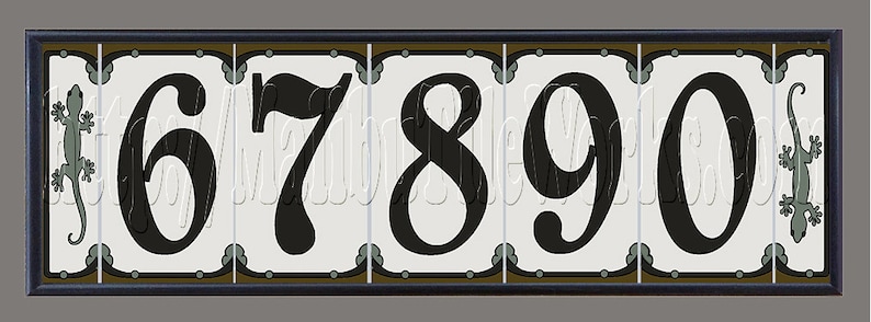 Decorative Address Tiles Gecko Framed Set Decorative Tile House Number Southwest Address