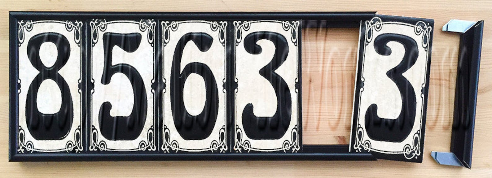 House Numbers Frame Metal Frame Address Tiles Frame House Etsy