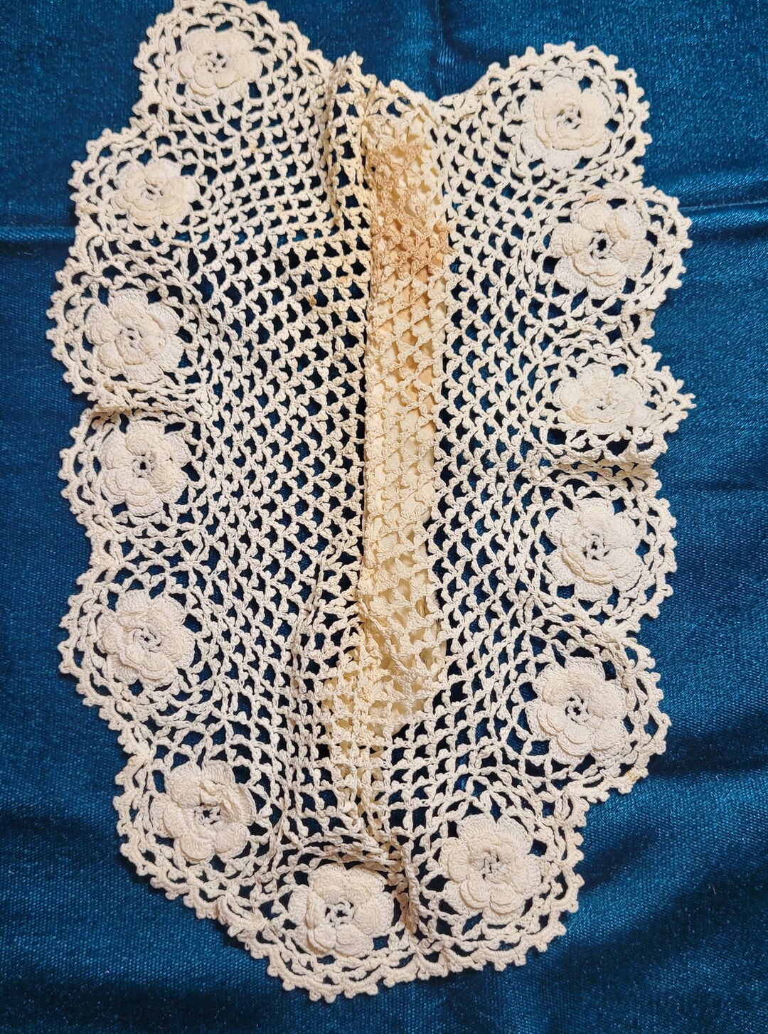 Vintage Crocheted Ivory Neck Ruffle - Etsy