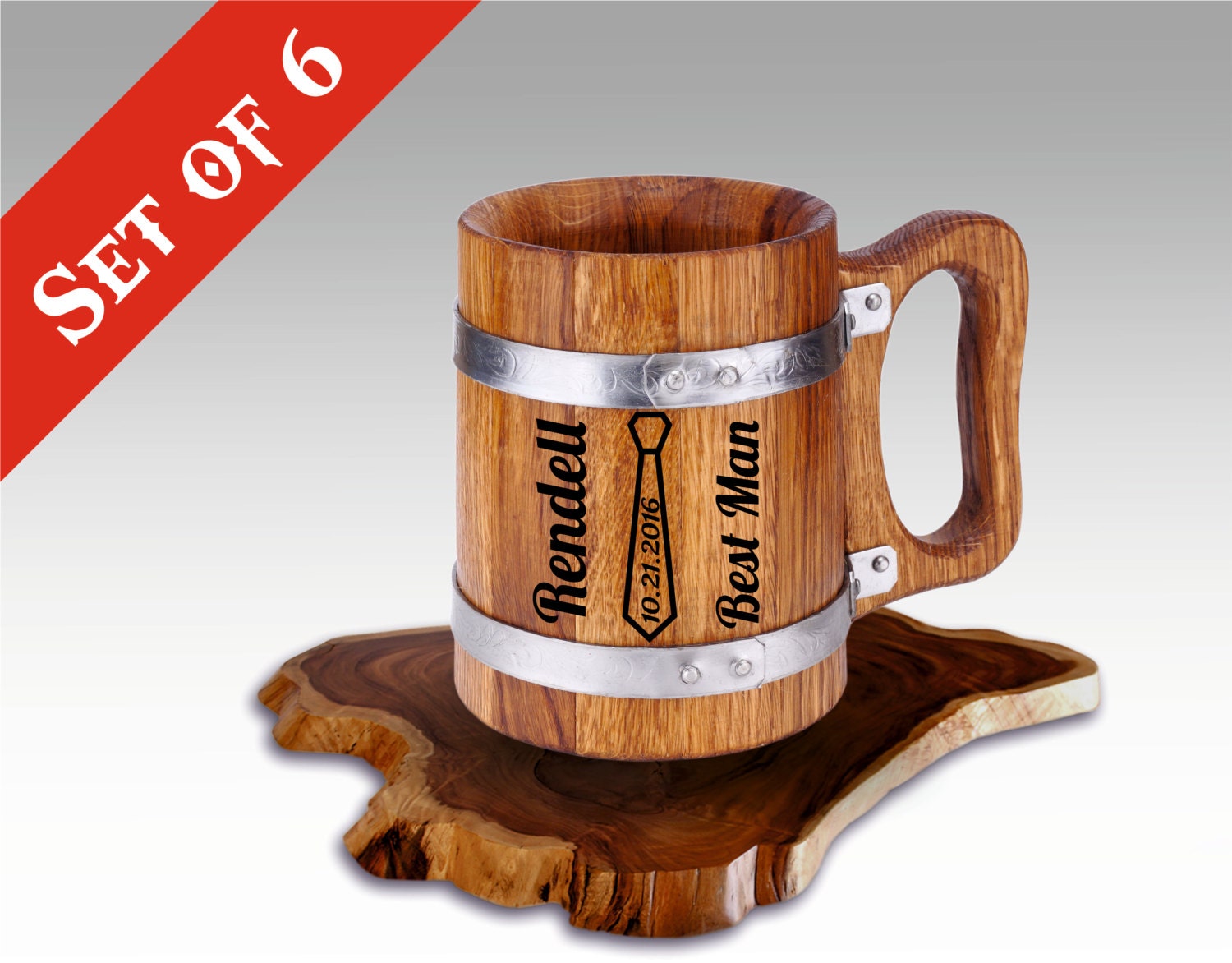 Personalized Beer Mugs Set of 6 Personalized Groomsmen Etsy