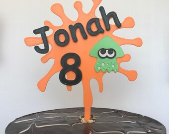 Custom Splatoon Paintball Cake Topper