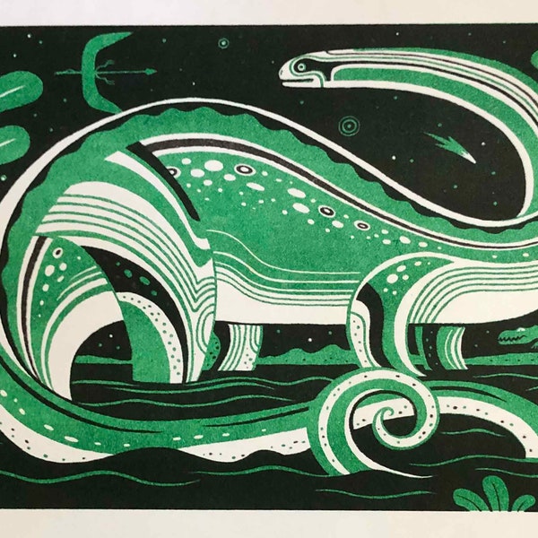 Diplodocus Print Green & Black