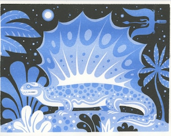 Dimetrodon Riso Art Print