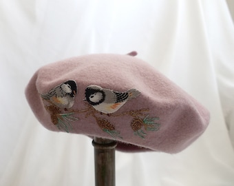 もののけ姫 ベレー帽 刺繍入り 帽子 サンウルフ コスプレ ジブリ