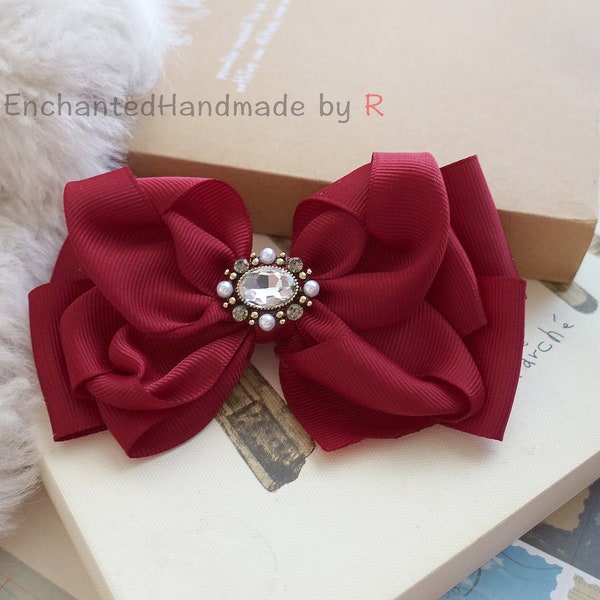 Ribbon Hair Bow Etsy UK