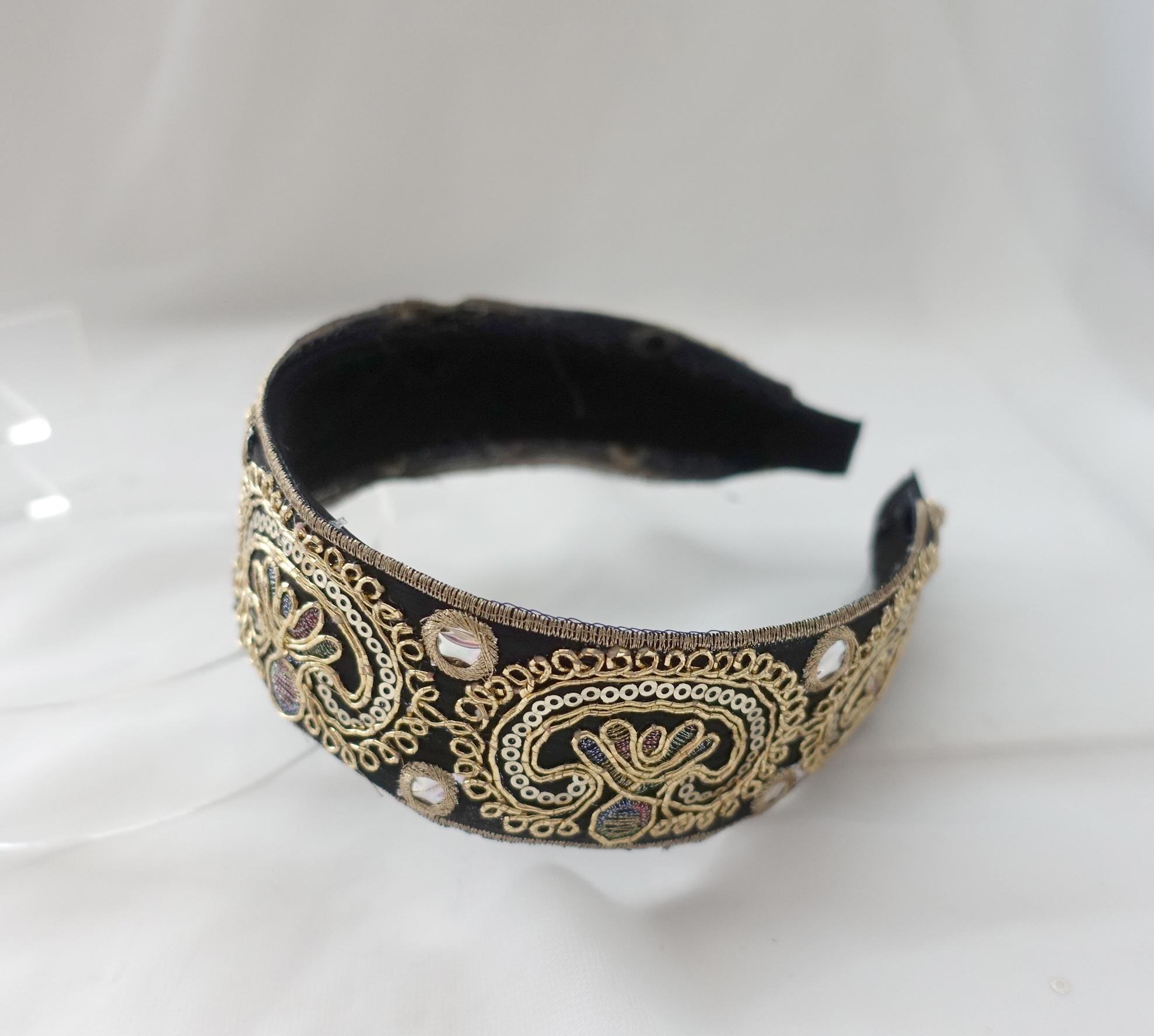 Elegant Black and Gold Embellished Headband new Headband Black Embellished Gold Butterfly | Mercari main image 2