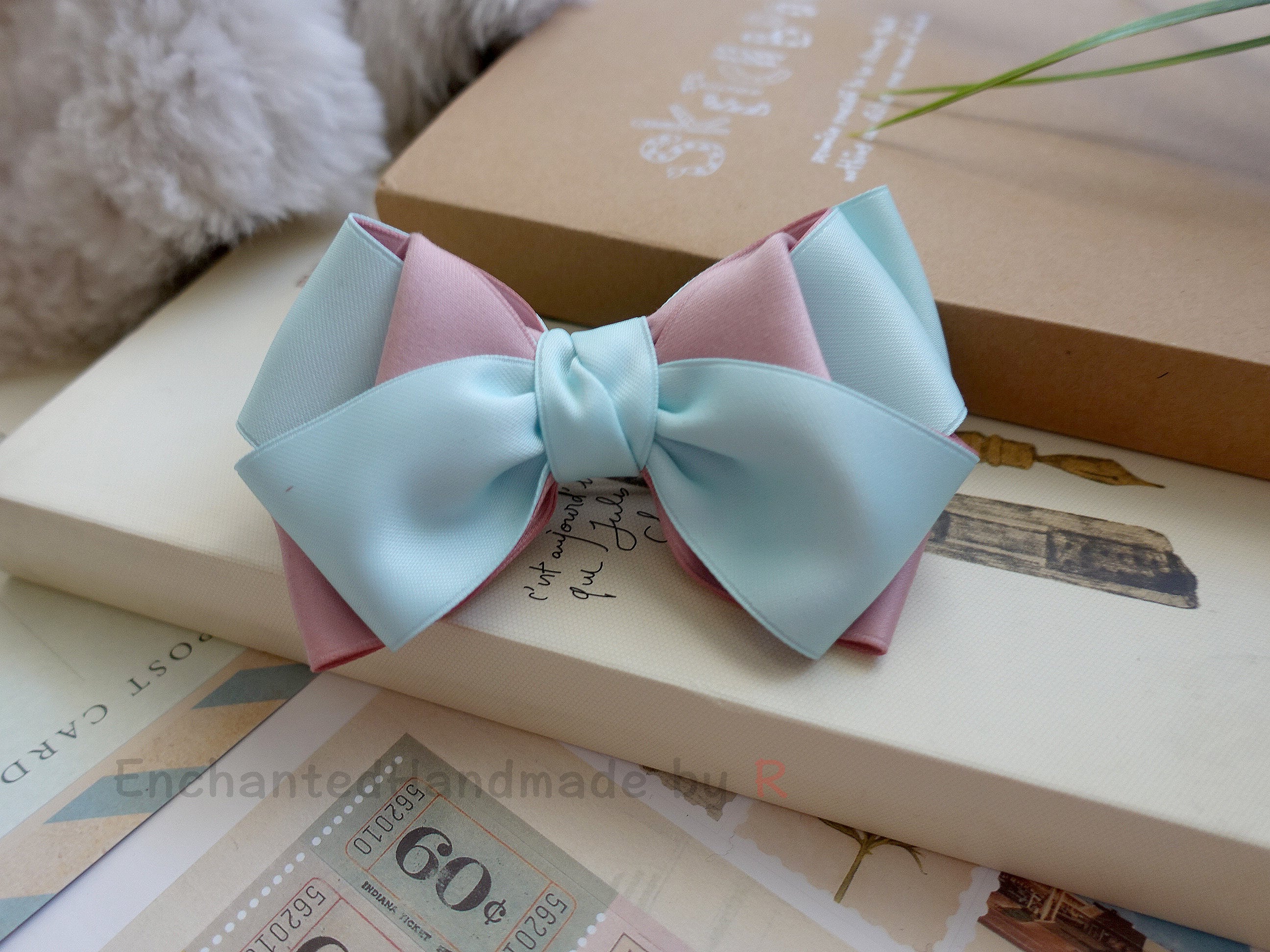 Indigo blue twilly - bow and tie in 2 different colour size - Shop  Siwa-arporn Hair Accessories - Pinkoi