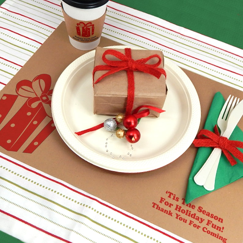 Holiday Kraft Paper Placemats Brown Paper Placemats Etsy