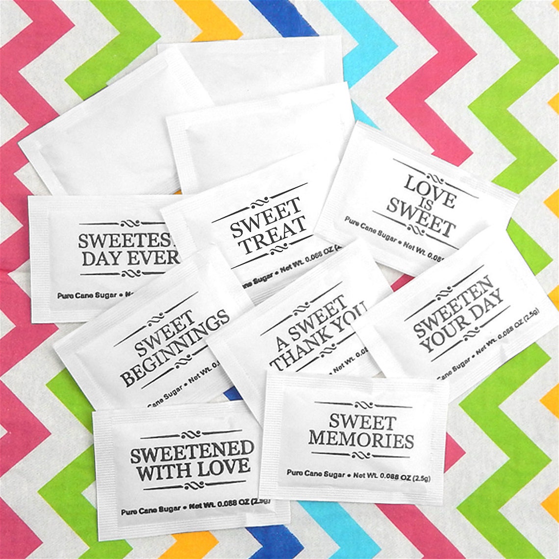 Sugar Packets Sweet Sayings Party Sugar Packets Coffee Bar Etsy