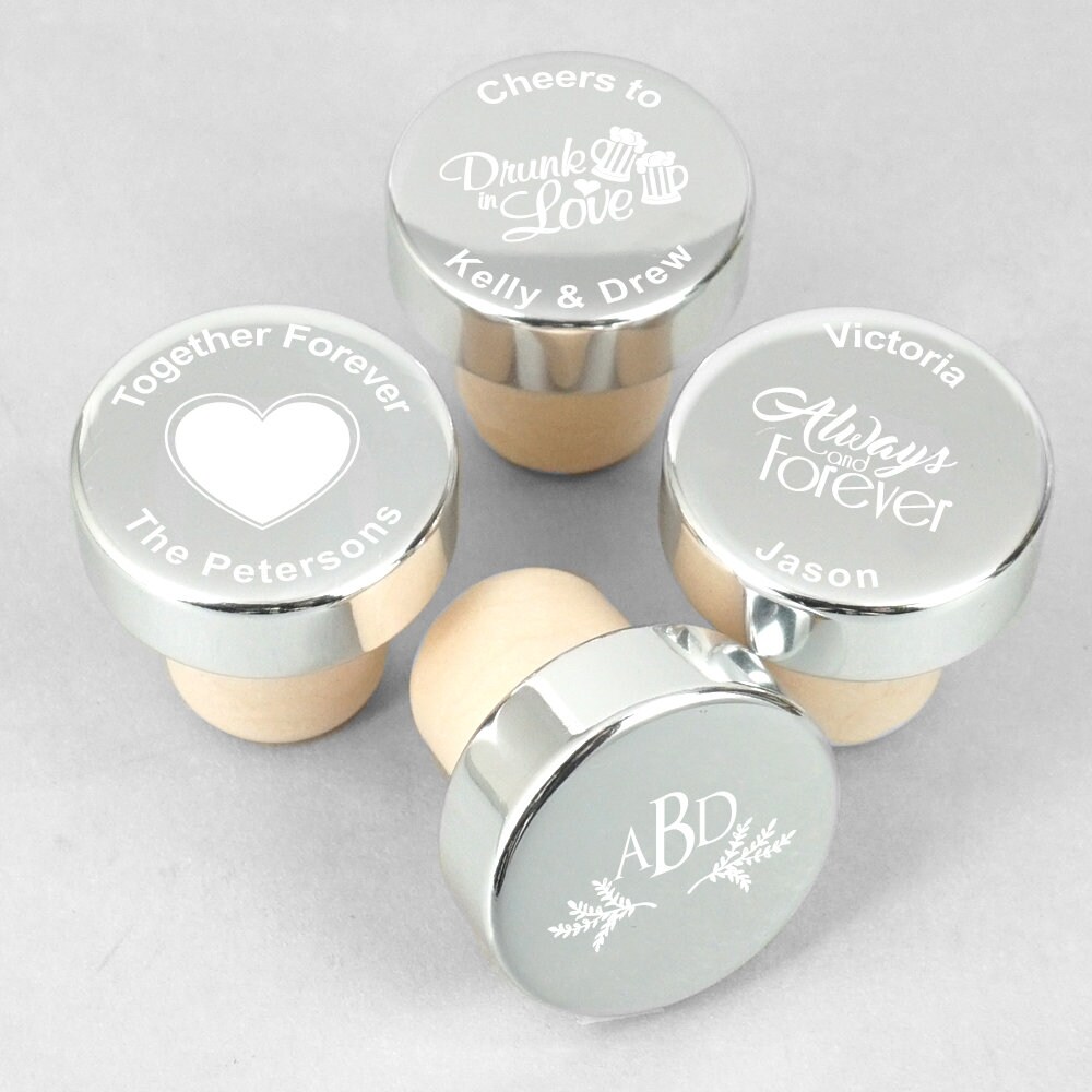 Wedding Favors Wine Stoppers Wine Lover Personalized Bottle Etsy