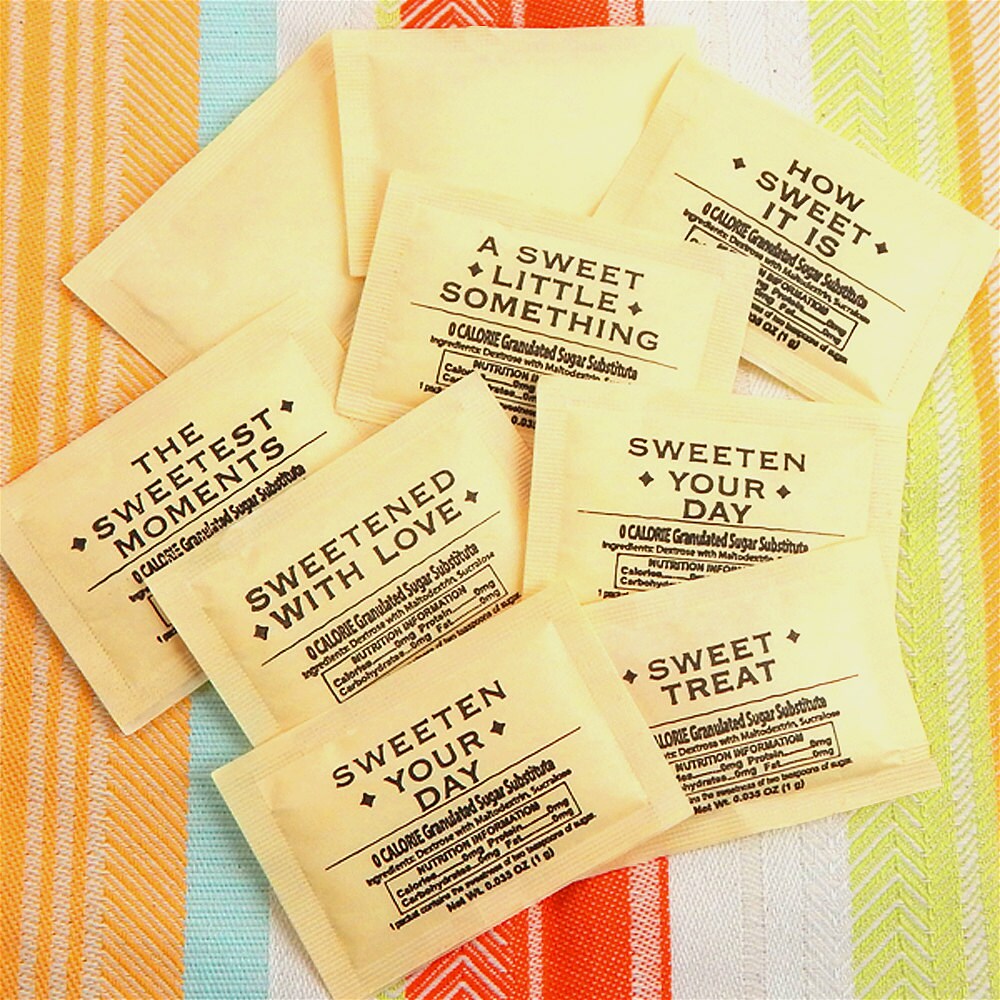 Sugar Substitute Packets Sweet Sayings Wedding Sugar Etsy