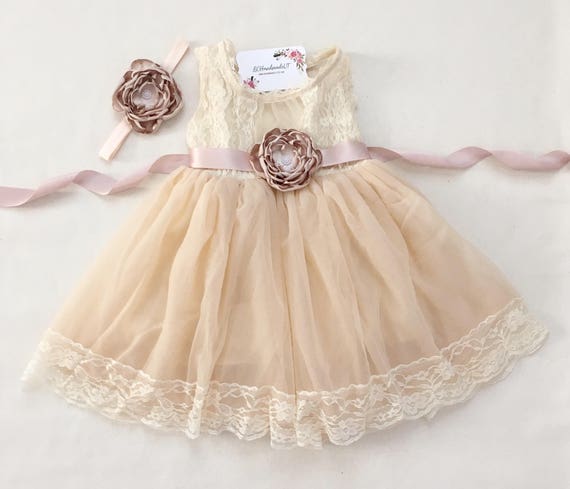 baby girl champagne dress
